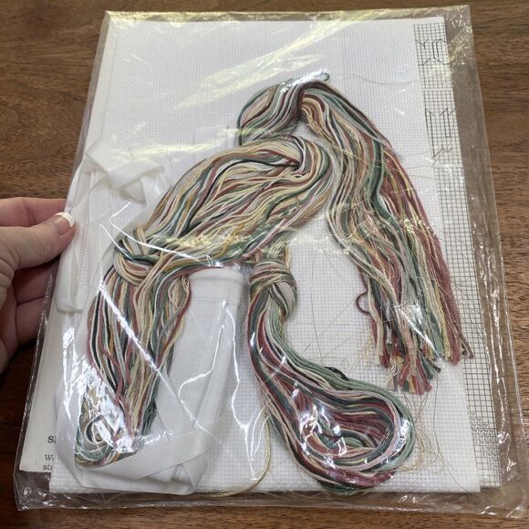 1991 JANLYNN Toys of Yesteryear Christmas Stocking Counted Cross Stitch Kit NEW - Picture 8 of 8